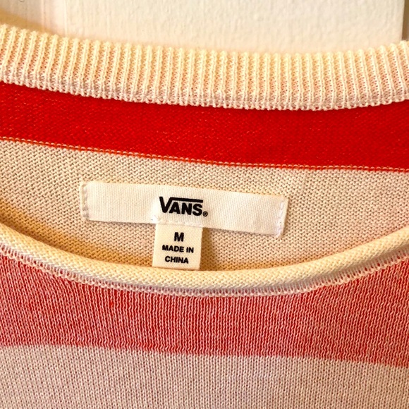 NWT Vans orange and cream sweater - Picture 3 of 7